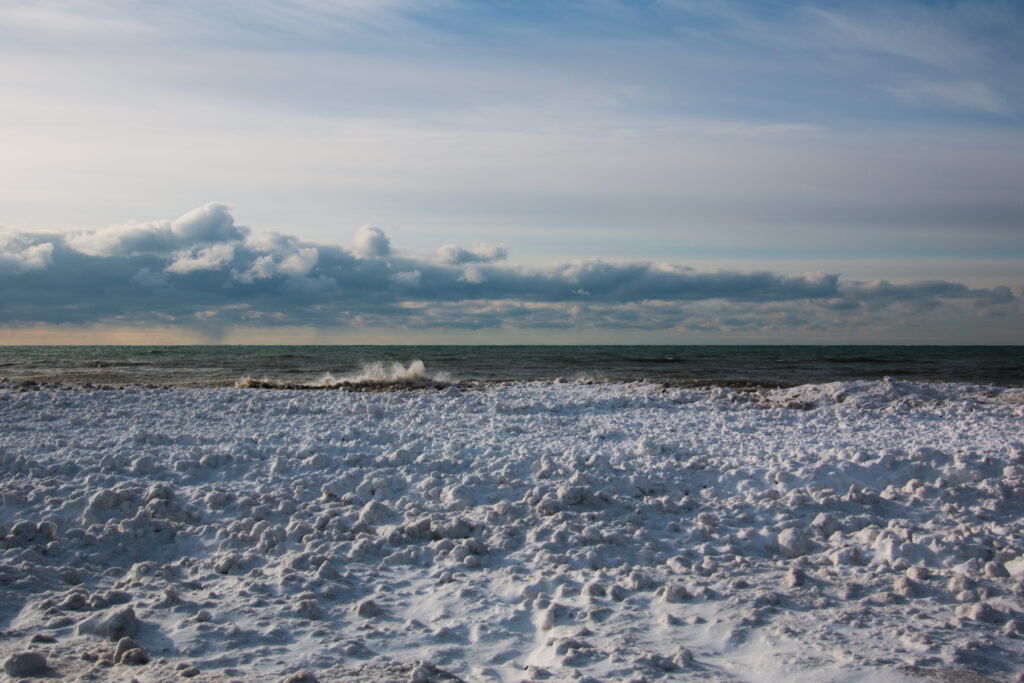Ice buildup on Lake Ontario during the Winter of 2014